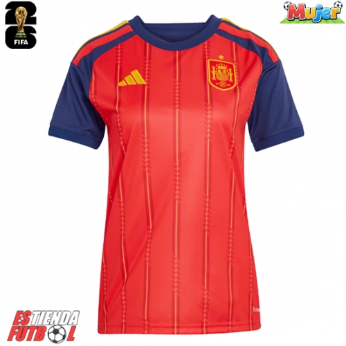 España Primera Equipación Mujer Mundial 2026 Manga Corta